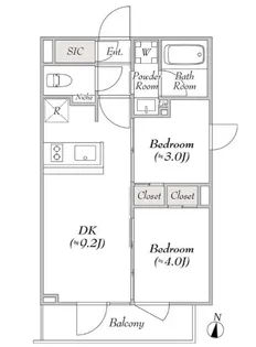 ルミーク本町イースト【2階】の間取り