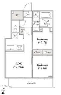ルミーク本町イースト【5階】の間取り