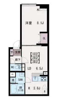 イクシオ羽沢【3階】の間取り