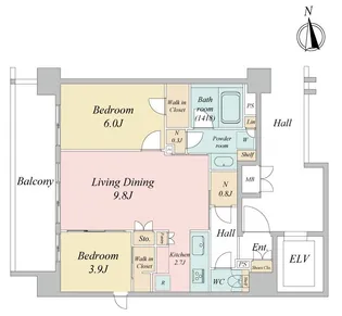 LiveCasa西台【8階】の間取り