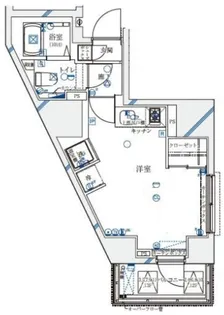 ル・リオン西新宿【7階】の間取り