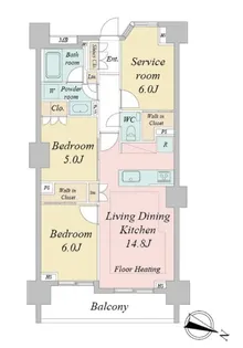 ドゥーエ早稲田【2階】の間取り