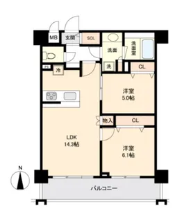 プライマル板橋本町【3階】の間取り