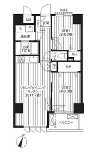 ハイキャスト大山【3階】の間取り