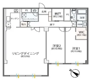 小田急麹町マンション【7階】の間取り