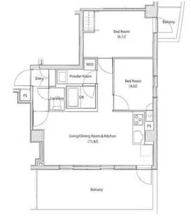 ソサエティオパスワン【4階】の間取り