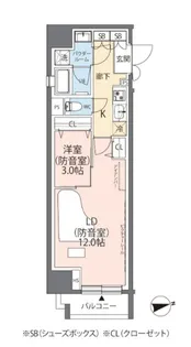 ミュージション板橋駅前【9階】の間取り