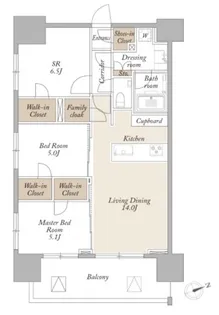 ライトテラス新宿御苑【14階】の間取り