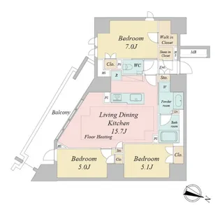 ドゥーエ早稲田【4階】の間取り