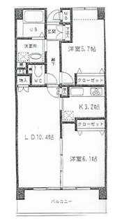 朝日レジデンス【5階】の間取り