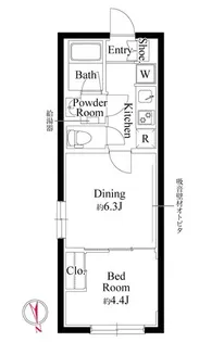 グローリオシェルト池袋Ⅴ【4階】の間取り
