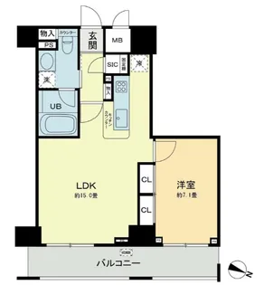 ベルファース本郷弓町【14階】の間取り