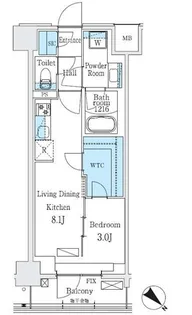 Urban Breeze 巣鴨【7階】の間取り