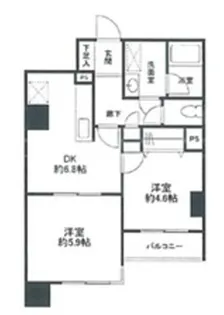 レジデンス南大塚スクエア【4階】の間取り