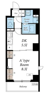リブリ・神楽坂【5階】の間取り