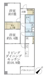 グランマルジュ市ヶ谷【1階】の間取り