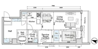 ディオスプラド【1階】の間取り