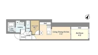 タスキsmart新大塚Ⅲ【4階】の間取り