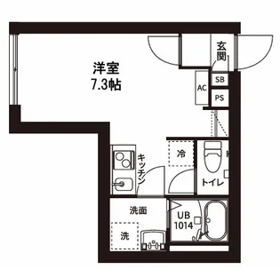 レピュア曙橋駅前レジデンス【1階】の間取り