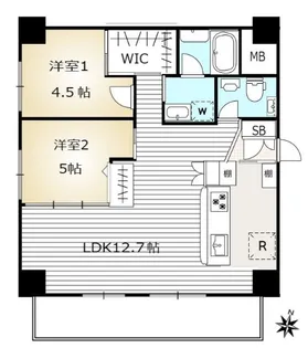 東建ニューハイツ西新宿【7階】の間取り