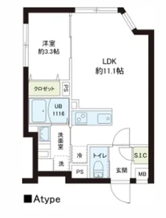 レピュア小石川レジデンス【1階】の間取り