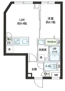 レピュア小石川レジデンス【3階】の間取り