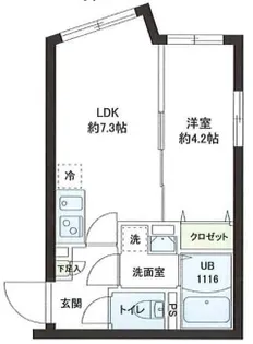 レピュア小石川レジデンス【5階】の間取り