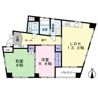 ヴェルテクス池袋【7階】の間取り