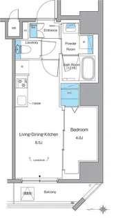 ルフォンリヴェント池袋【8階】の間取り