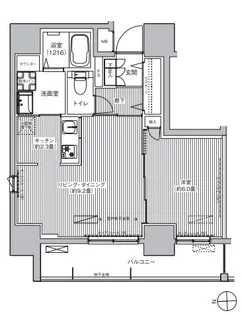 レジェンダリーガーデン赤羽ウェストビュー【14階】の間取り