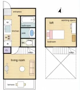 板橋マンション【1階】の間取り