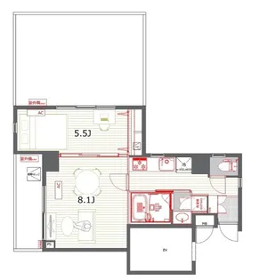 レジデンス西新宿スクエア【12階】の間取り