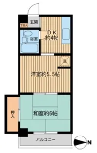 ヴィラ・サンベルナール新宿【1階】の間取り