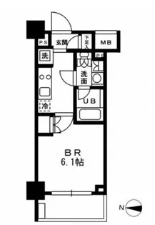 レジディア新宿イーストⅢ【9階】の間取り