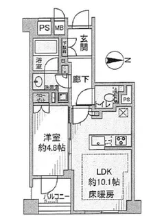 ジオ新宿百人町【4階】の間取り