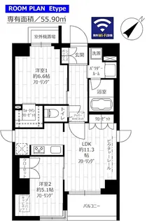 グランドコンシェルジュ西巣鴨アジールコート【10階】の間取り