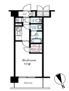 ハーモニーレジデンス東京アーバンスクエア♯002 【4階】の間取り