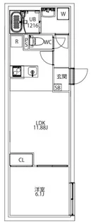 MAXIV CITY文京小石川【2階】の間取り