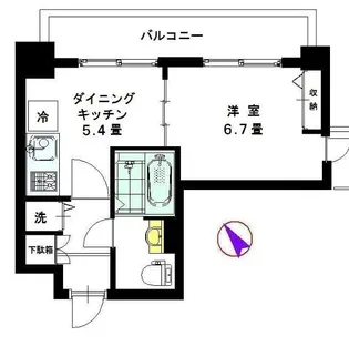 エクセリア大山【9階】の間取り