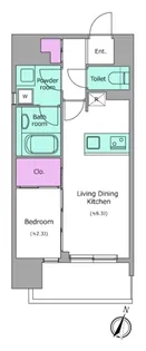 デュオフラッツ飯田橋EAST【5階】の間取り
