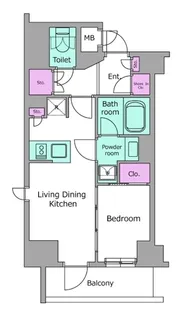 レジディア高田馬場【1階】の間取り