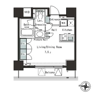 パークアクシス本郷の杜【7階】の間取り