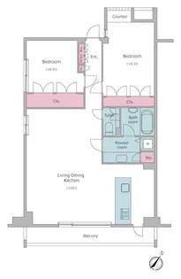 レジディア北新宿【3階】の間取り