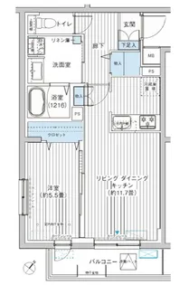 クラルテラセ新宿富久【4階】の間取り