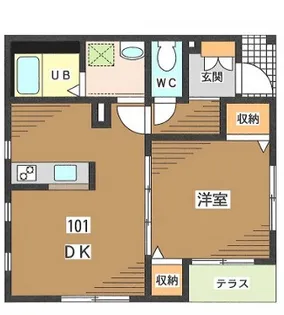 びーとる千早【1階】の間取り
