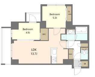 S-RESIDENCE高島平asolea【2階】の間取り