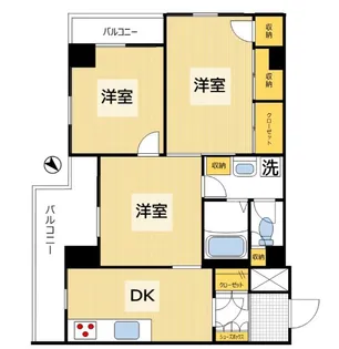 中銀音羽マンシオン【3階】の間取り