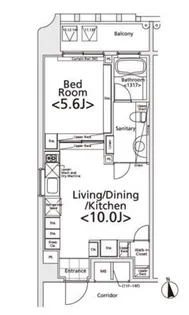 プライマル新宿若松町【10階】の間取り
