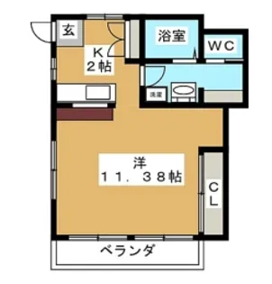 Kシャトー【2階】の間取り