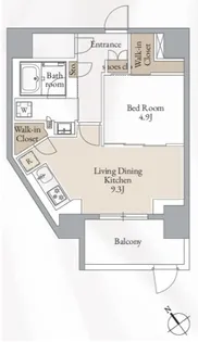 クロスレジデンス高田馬場【2階】の間取り